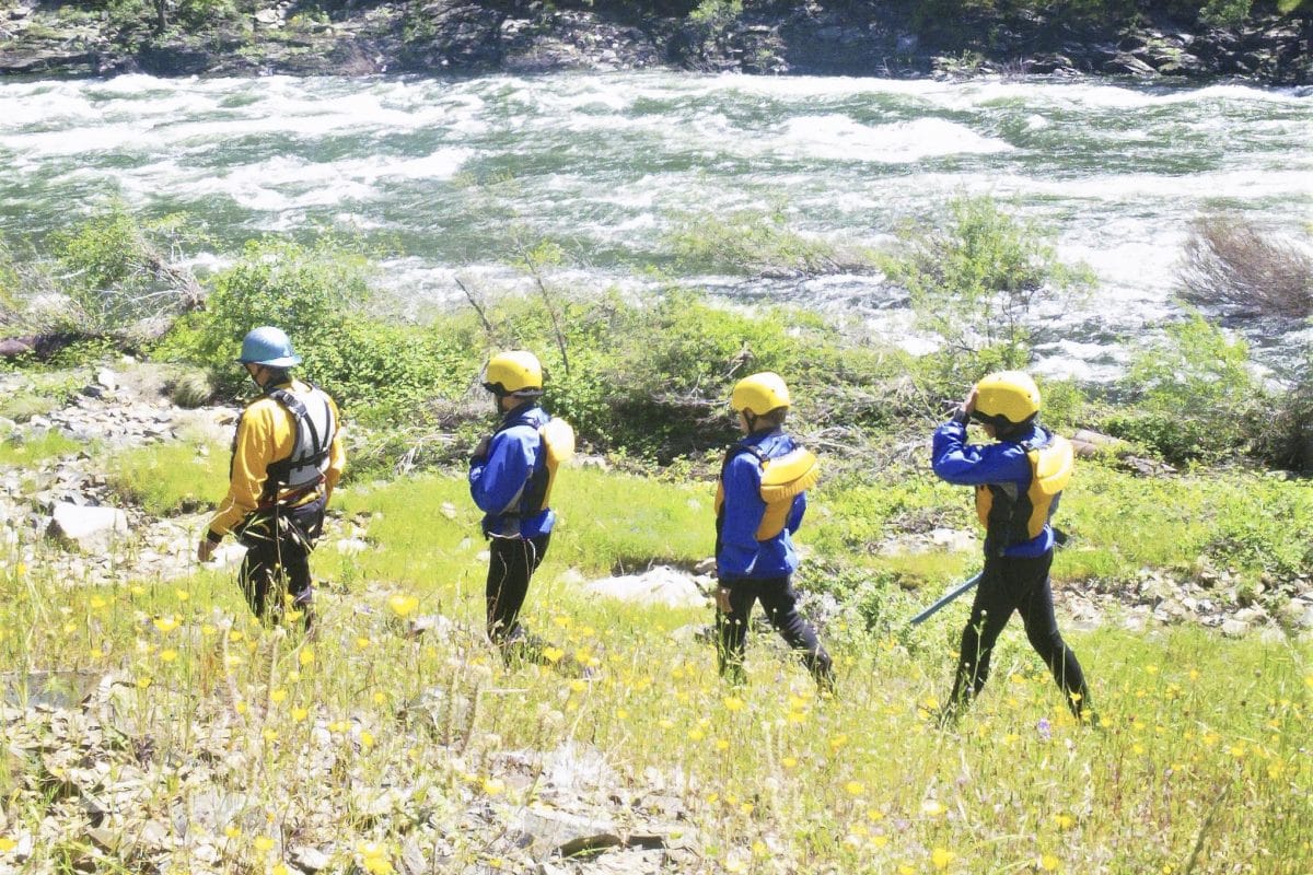 hiking along the river