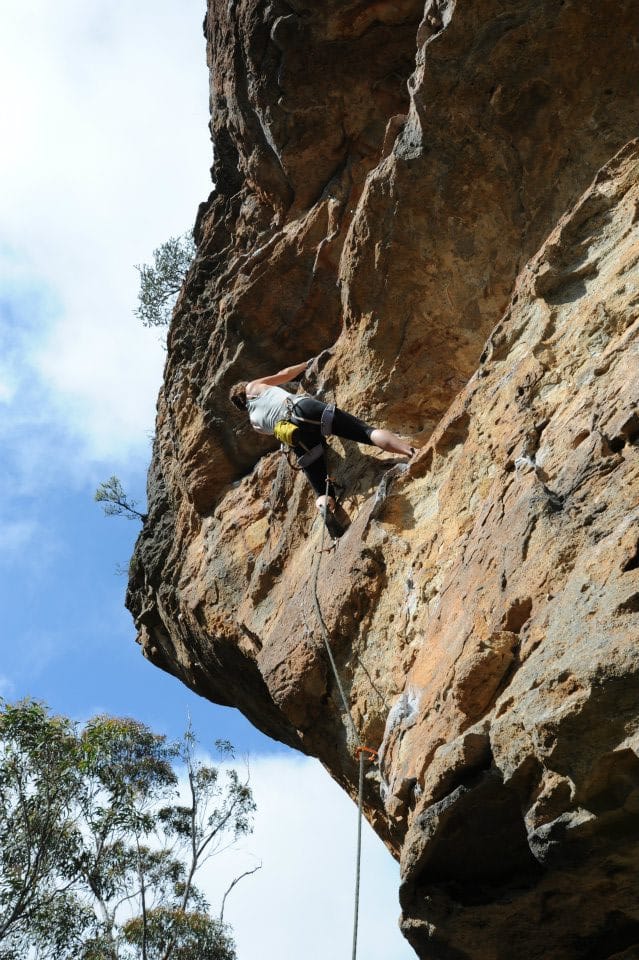 woman climbing