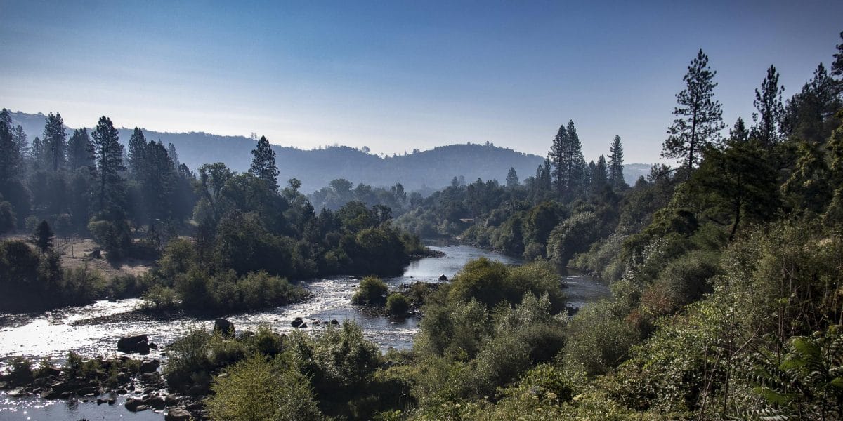 View of the Coloma Lotus Valley near Camp Lotus, CA
