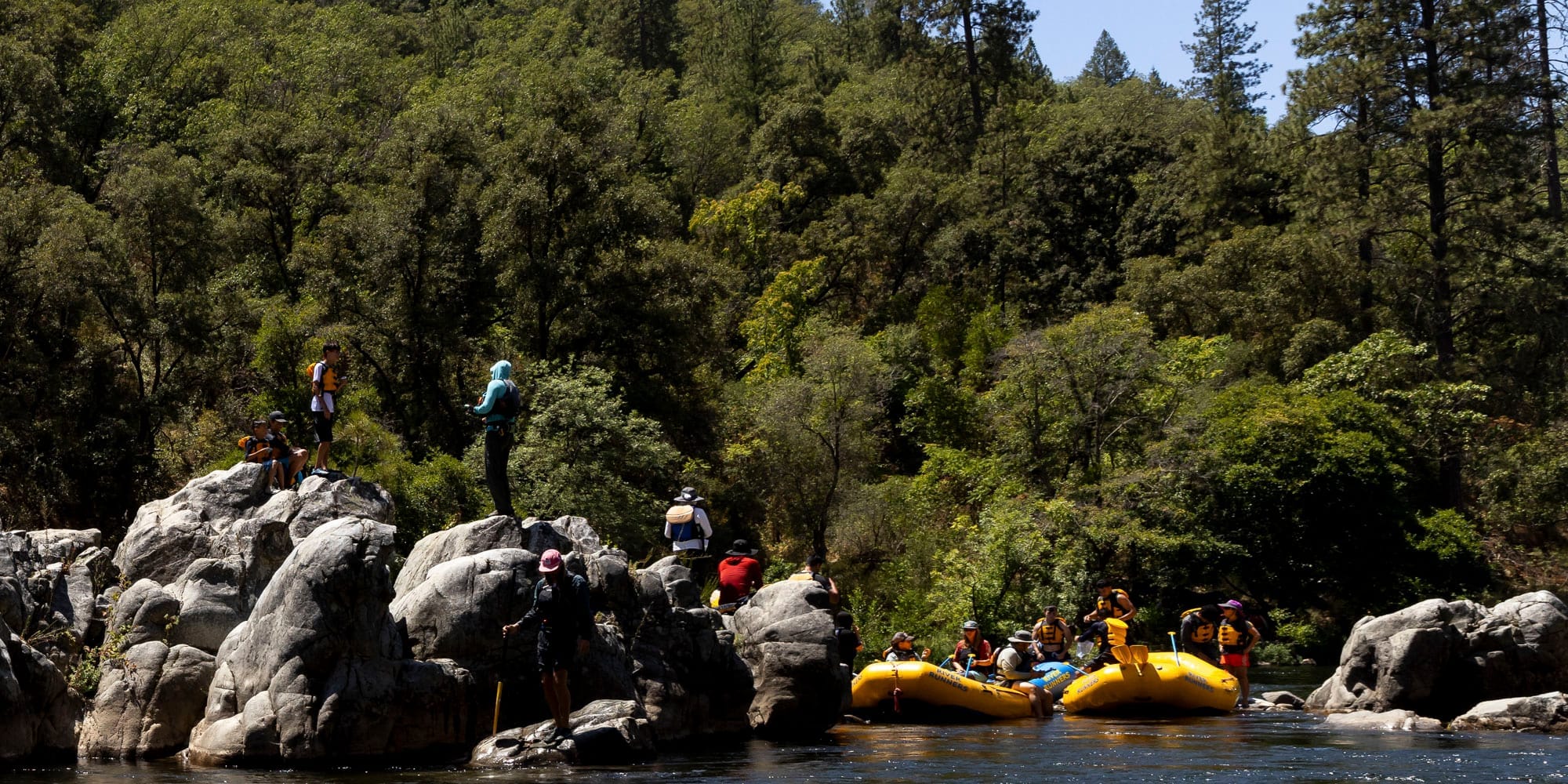 Take a break from rafting at swim at Ambush Rock