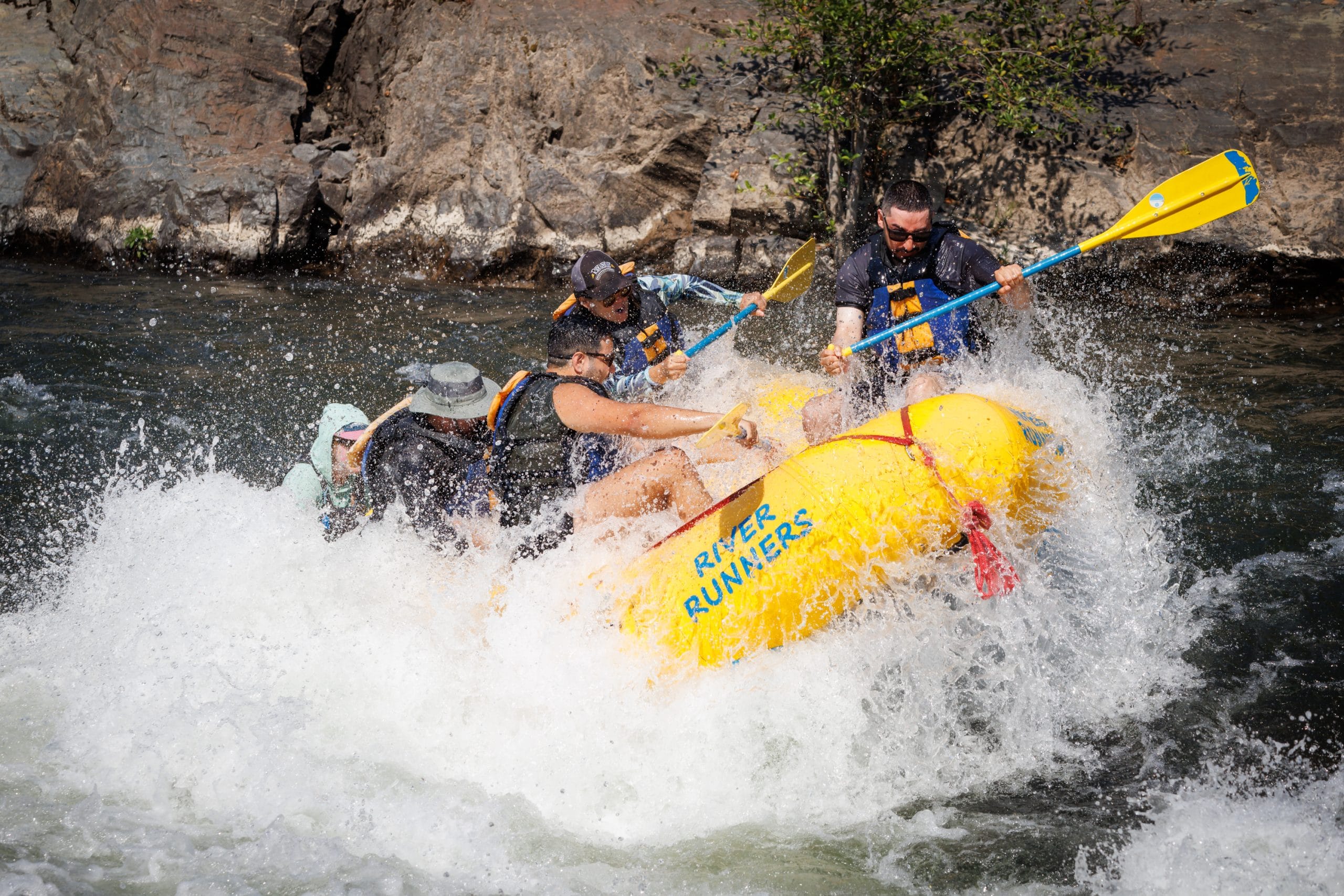 Whitewater rafting through Satans Cesspool on The South Fork Gorge