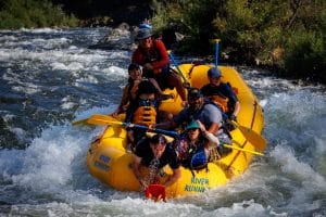 Rafters having fun times on the South Fork American River