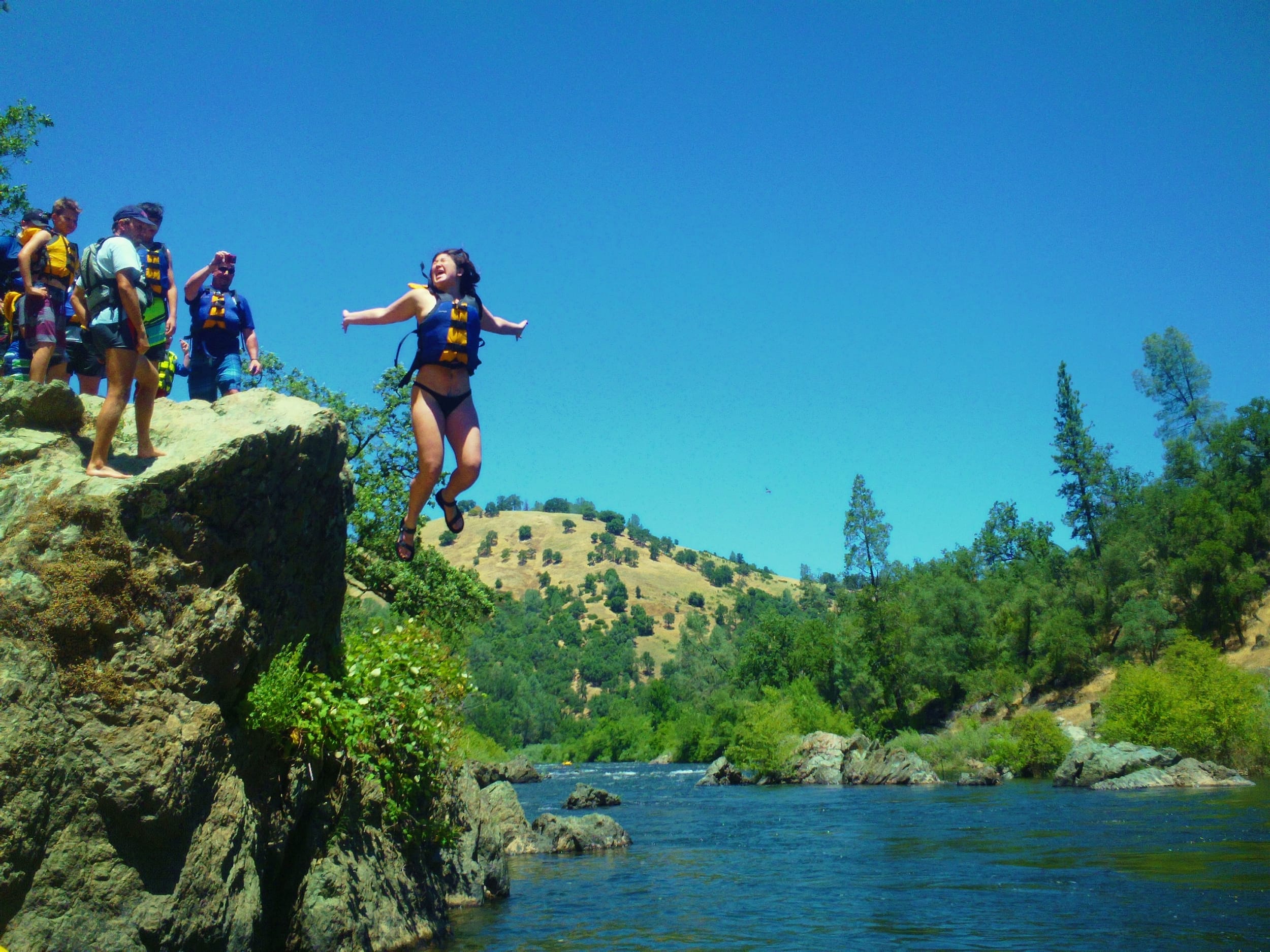Summer Loving jumping off rocks
